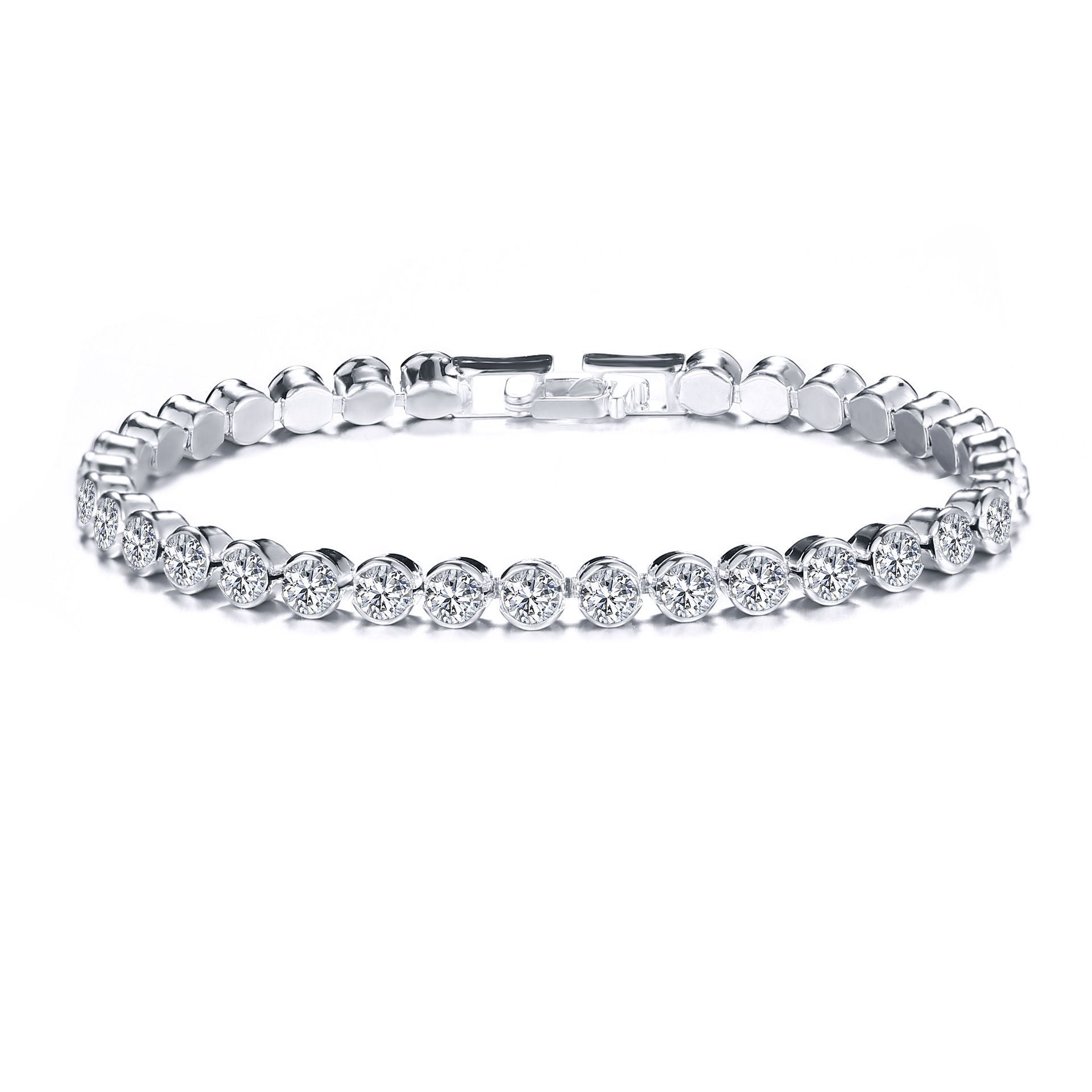 Wholesale Crystal Silver Plated Bracelet